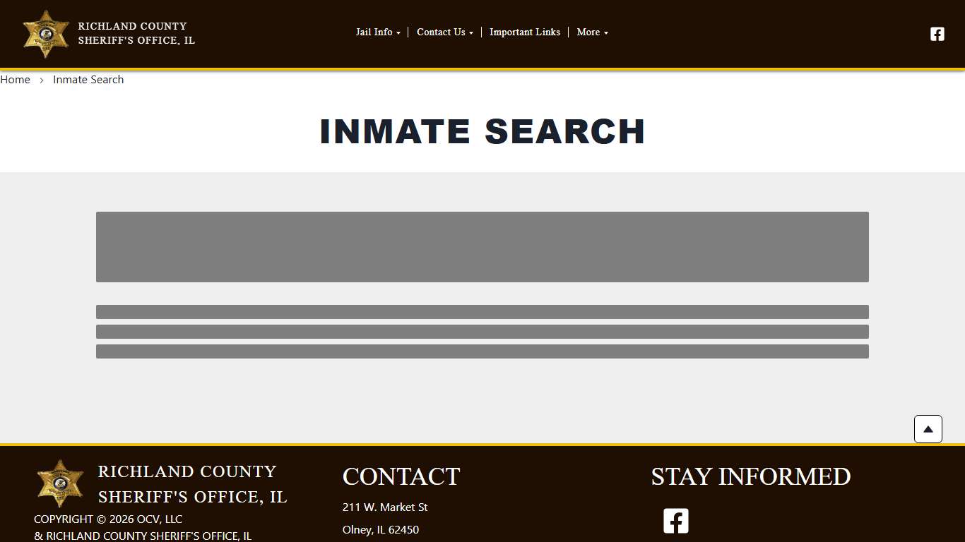 Inmate Search | Richland County Sheriff’s Office IL